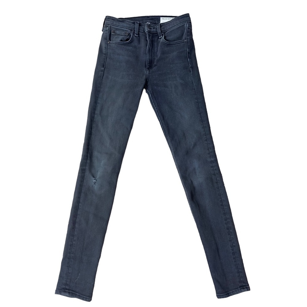 Rag & Bone High Rise Skinny Pants Size 23 Dark‎ Gray Denim